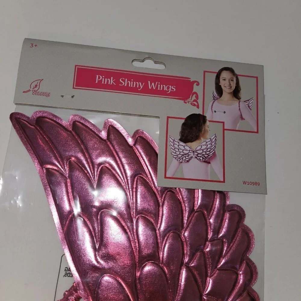 NEW Pink Shiny Wings Child One Size OS Halloween Cosplay Accessory Seasons